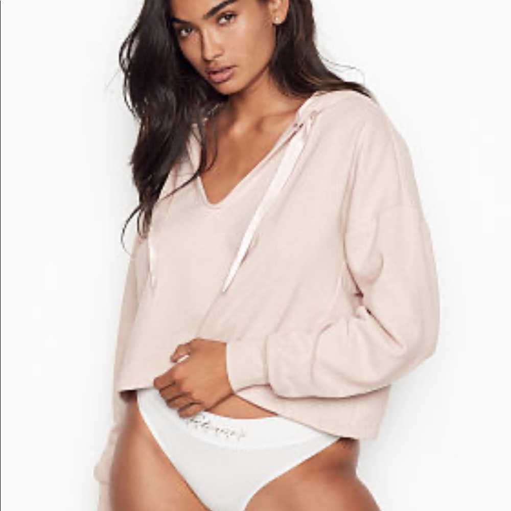 Victoria’s Secret Sueded Fleece crop sweatshirt